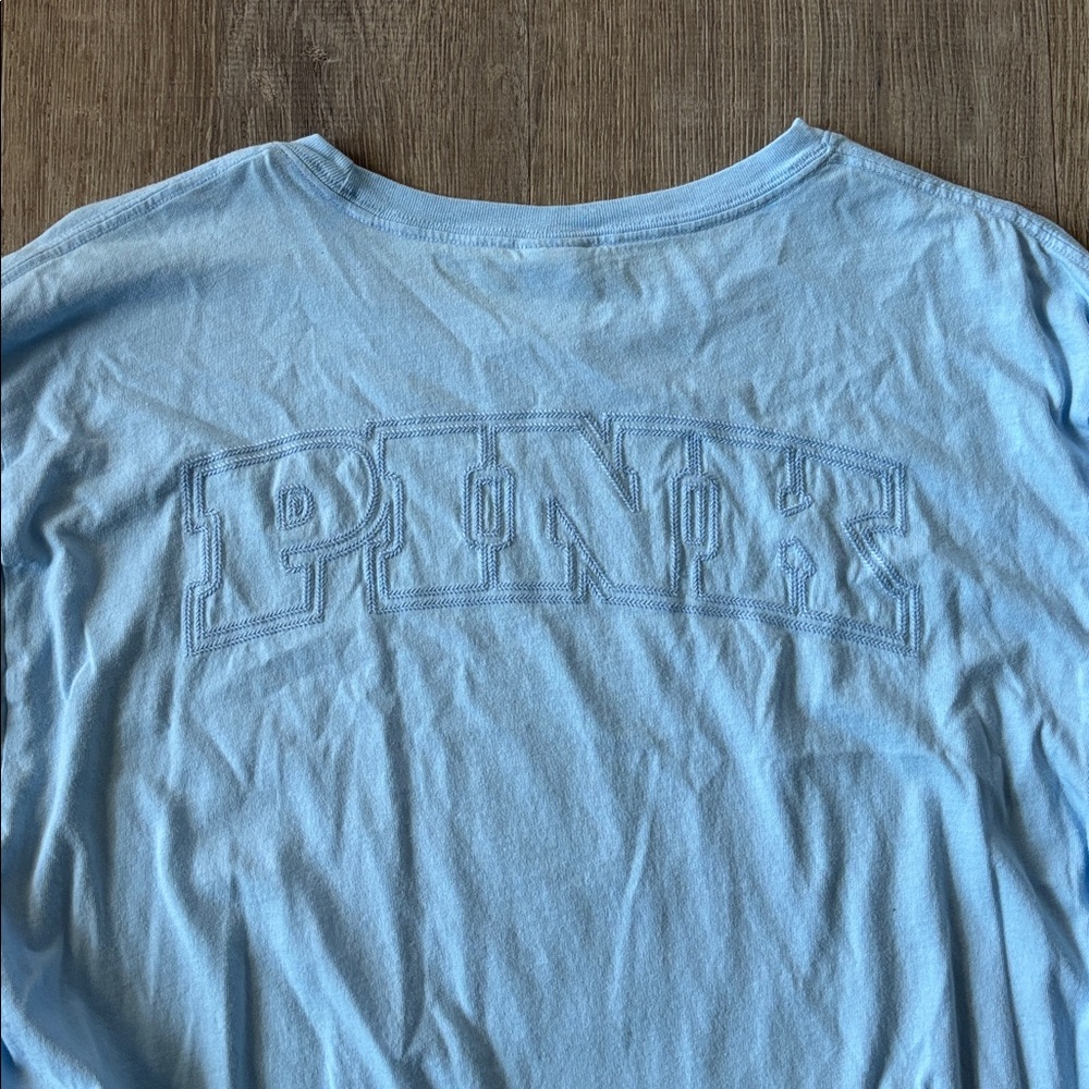PINK Light Blue Logo Long Sleeve - Picture 5 of 5